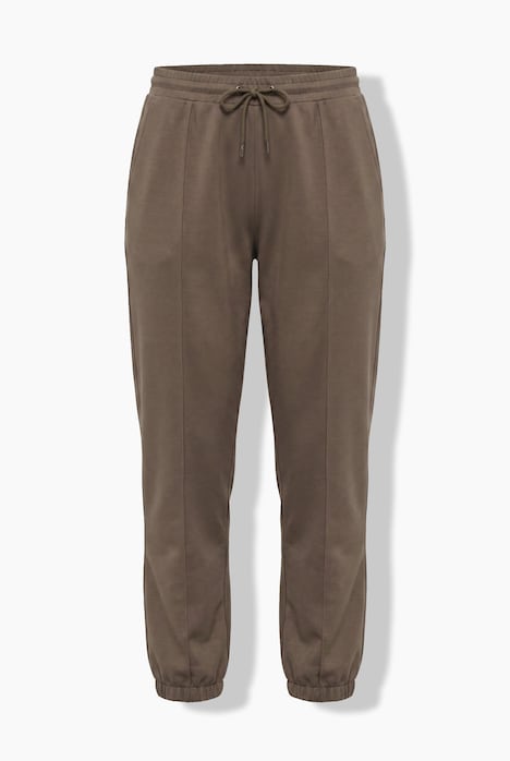 Jersey trousers, pressed pleat, elasticated waistband
