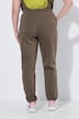 Jersey trousers, pressed pleat, elasticated waistband