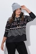 Pull en maille polaire. Motif norvégien. Manches longues, col montant