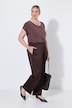 Satin-Hose, weites Bein, Elastikbund