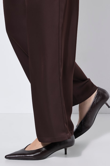 Satin-Hose, weites Bein, Elastikbund