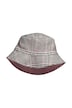 Reversible bucket hat, corduroy/houndstooth pattern