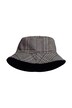 Reversible bucket hat, corduroy/houndstooth pattern
