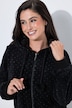Combinaison d'intérieur, peluche motif petits points, capuche et manches longues, collection Homewear