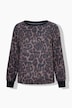 Bluse, Leomuster, Rundhals, Lagarm