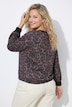 Bluse, Leomuster, Rundhals, Lagarm
