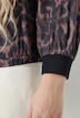 Bluse, Leomuster, Rundhals, Lagarm