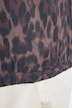 Bluse, Leomuster, Rundhals, Lagarm