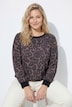 Bluse, Leomuster, Rundhals, Lagarm