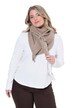 Knitted scarf, heathered, triangular design