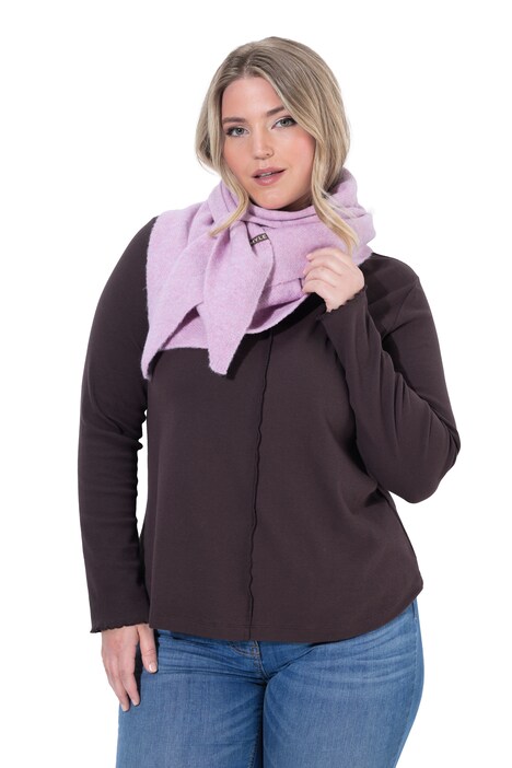 Knitted scarf, heathered, triangular design