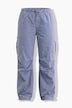 Pantalon cargo Rose, jambe large, plis aux genoux et taille élastique