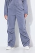 Pantalon cargo Rose, jambe large, plis aux genoux et taille élastique