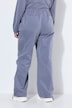 Pantalon cargo Rose, jambe large, plis aux genoux et taille élastique