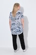T-Shirt, A-Linie, Ausbrennerjersey, Animal-Muster, Peace-Zeichen