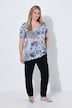 T-Shirt, A-Linie, Ausbrennerjersey, Animal-Muster, Peace-Zeichen