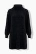 Strickkleid, Chenille, A-Linie, Rollkragen, Langarm