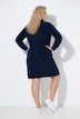 Strickkleid, Chenille, A-Linie, Rollkragen, Langarm