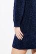 Strickkleid, Chenille, A-Linie, Rollkragen, Langarm