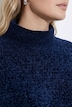 Strickkleid, Chenille, A-Linie, Rollkragen, Langarm