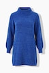 Strickkleid, Chenille, A-Linie, Rollkragen, Langarm