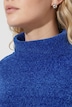 Strickkleid, Chenille, A-Linie, Rollkragen, Langarm
