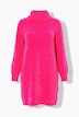 Strickkleid, Chenille, A-Linie, Rollkragen, Langarm