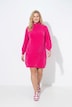 Strickkleid, Chenille, A-Linie, Rollkragen, Langarm
