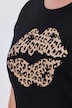 T-Shirt, Komfort Fit, Leo-Lippen, Halbarm