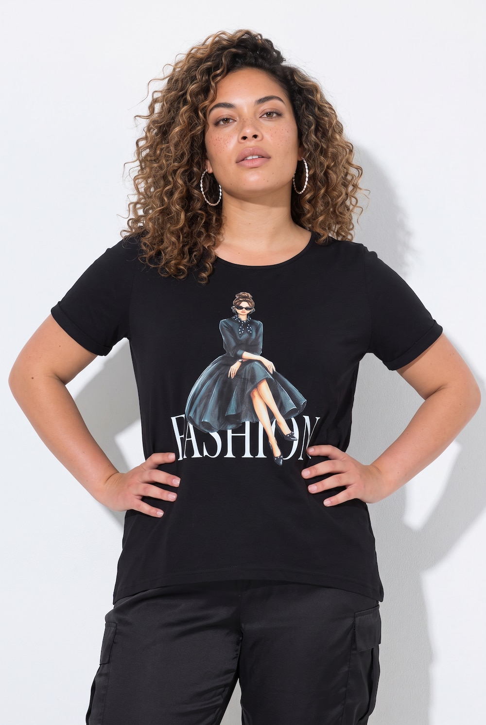 T-Shirt, A-Linie, Fashion-Motiv, Halbarm