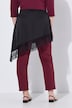 Satin-Rock, A-Linie, Spitzenkante am asymmetrischen Saum