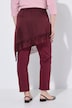 Satin-Rock, A-Linie, Spitzenkante am asymmetrischen Saum