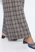 Karo-Marlenehose, weites Bein, Jersey, Elastikbund