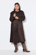 Mantel, Trenchcoat-Style, Veloursleder-Optik, Bindegürtel