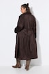 Mantel, Trenchcoat-Style, Veloursleder-Optik, Bindegürtel