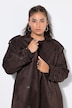 Mantel, Trenchcoat-Style, Veloursleder-Optik, Bindegürtel