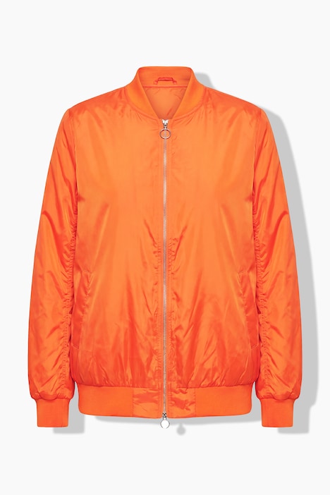 Blouson, relaxed fit, ruched long sleeve, colour-contrast cuffs