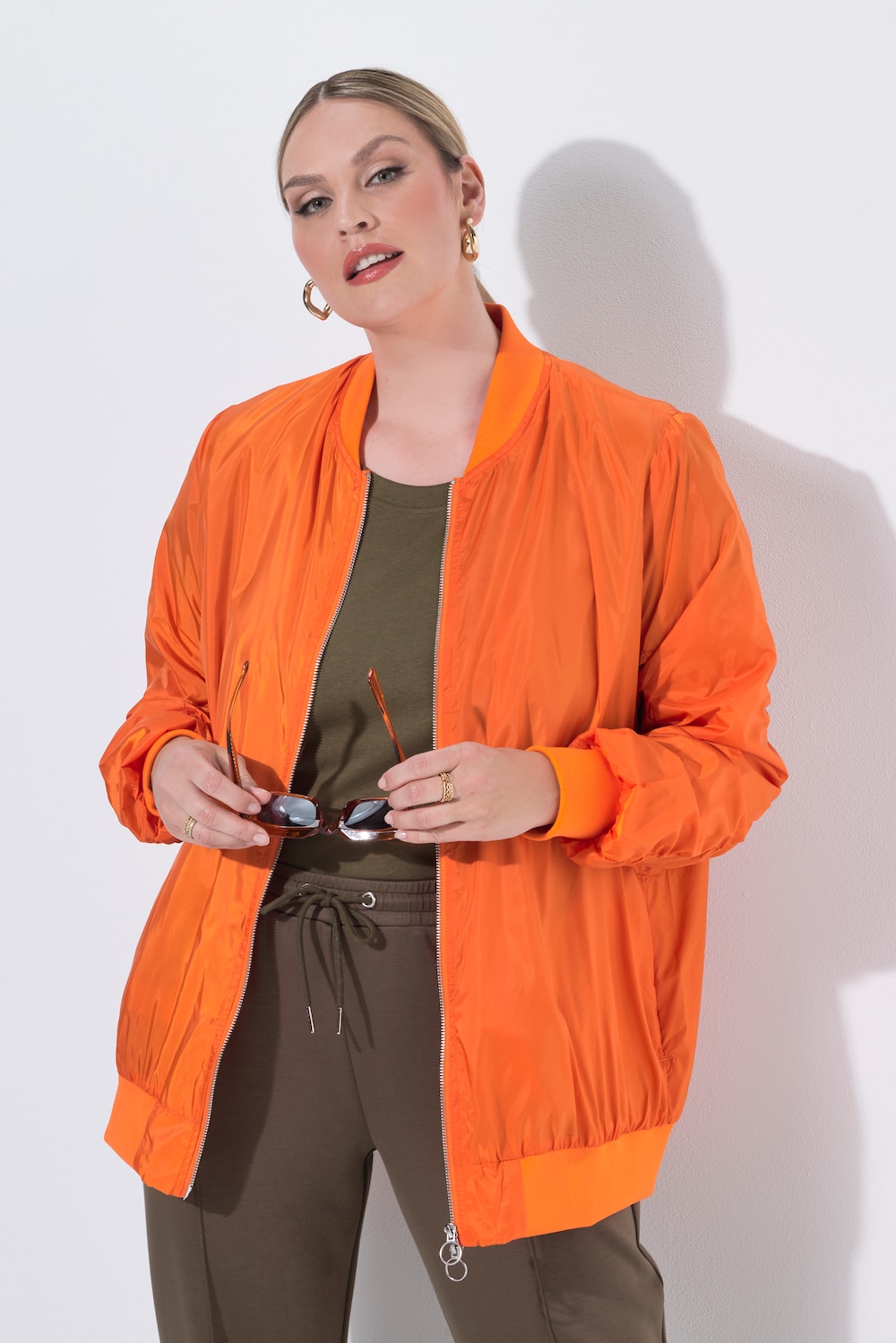 Blouson, Relaxed Fit, geraffter Langarm