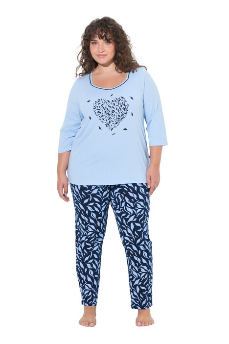 Two Piece Sweetheart Neckline Pajama Set- Nature Lover