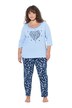 Two Piece Sweetheart Neckline Pajama Set- Nature Lover