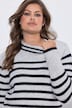 Ringel-Strickpullover, Rundhals, Langarm