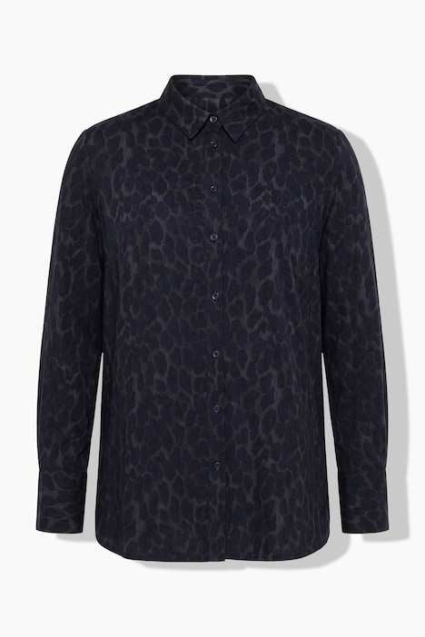 Hemdbluse, Straight Shape, Leo, Langarm