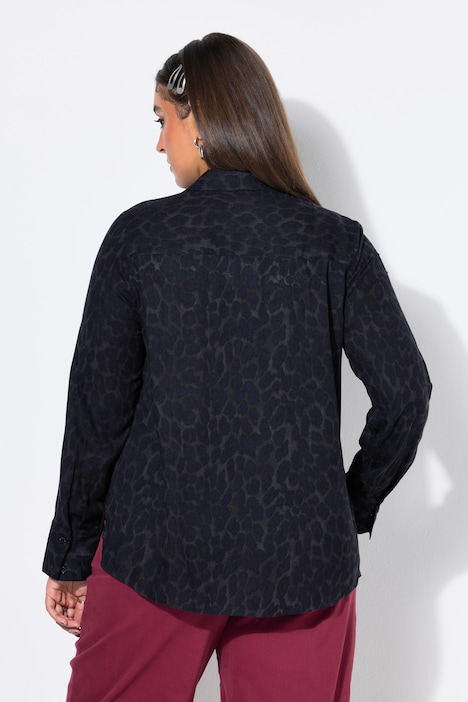 Hemdbluse, Straight Shape, Leo, Langarm