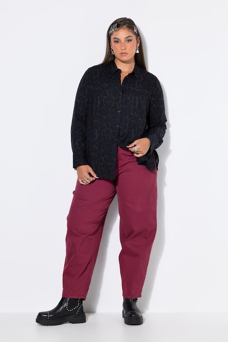 Hemdbluse, Straight Shape, Leo, Langarm