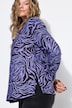 Hemdbluse, Straight Shape, Zebra, Langarm