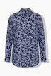 Hemdbluse, Straight Shape, Schleifen-Print, Langarm