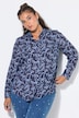 Hemdbluse, Straight Shape, Schleifen-Print, Langarm