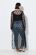 Maxikleid, Spitze, A-Linie, Rundhals, Trompeten-Langarm