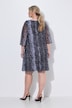 Meshkleid, A-Linie, Animal-Muster, Jersey-Unterkleid