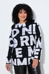 Pullover, Buchstaben, Oversized, Stehkragen, Langarm